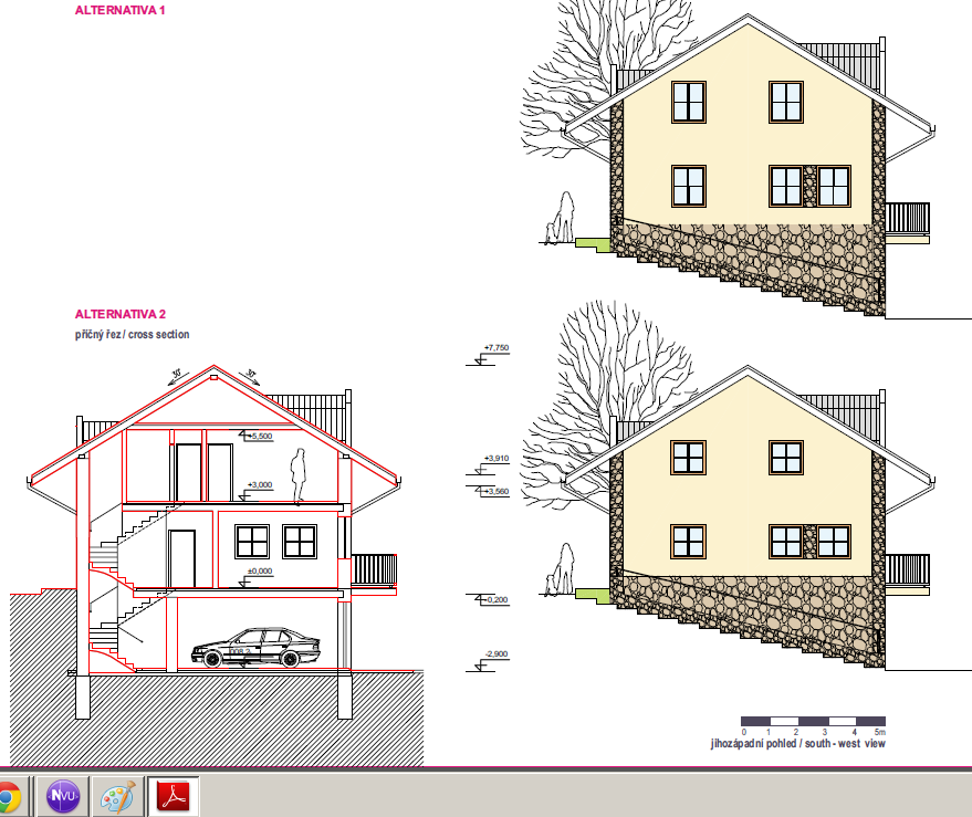 zijaanzicht huizen skipiste tsjechie