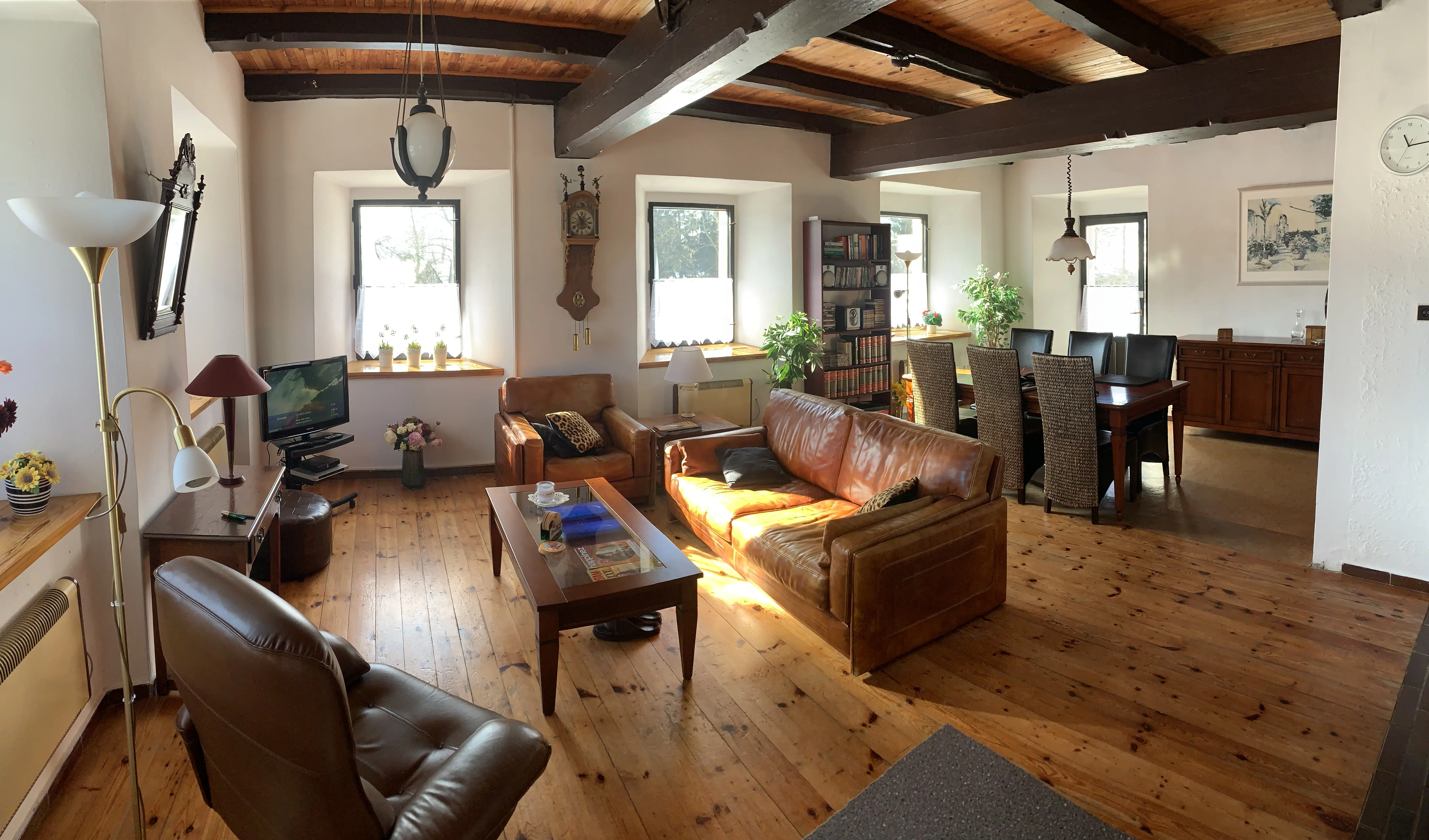 Woonkamer, vrijstaande vakantiewoning Tsjechie