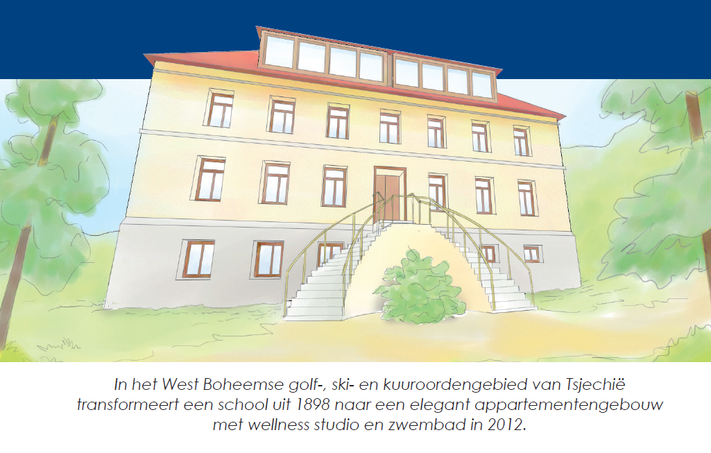 Groot, karakteristiek gebouw voor project ontwikkeling of horeca Tsjechië.
