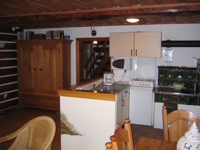 Keuken van landhuis, Tsjechisch Canada, Tsjechie.